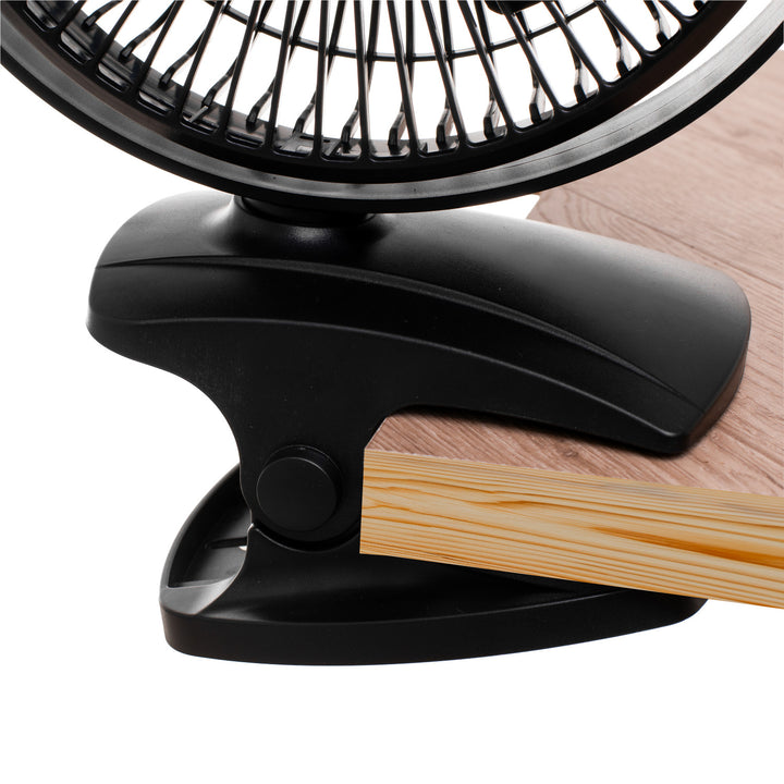 Stolni ventilator s kopčom, punjiv, 15,5 cm, rotacija 360°, USB-C, Adler