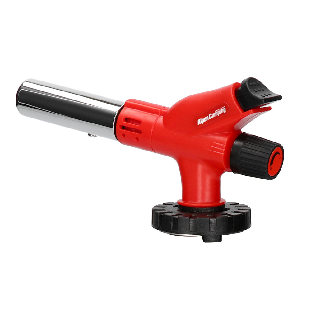 Alpen Camping plamenik s patronama, temperatura plamena 1300 °C, piezo paljenje, podešavanje plamena, ETNA + 4 x 227 g GreenBlue plinskih patrona. Certifikat: Pi 0875, u skladu sa standardom EN417.