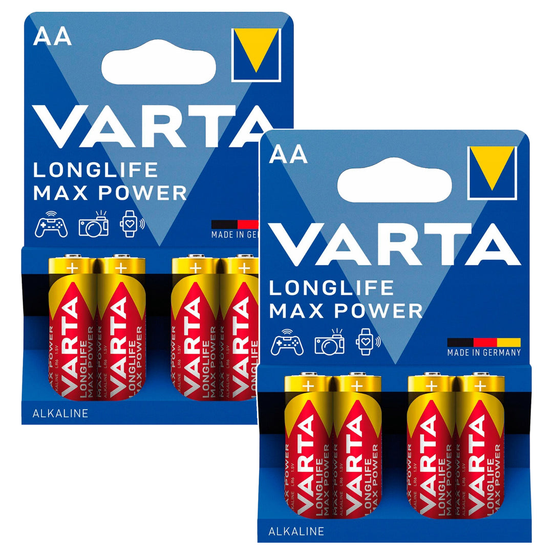 8x R-06 R06 AA alkalne baterije 1,5 V – Varta Longlife Max Power