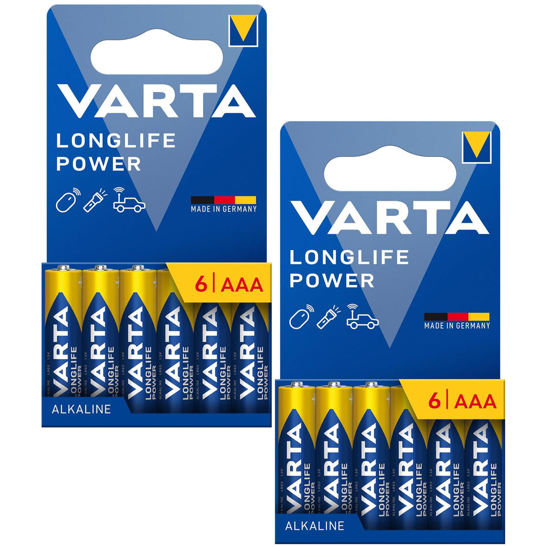 12x R-03 R03 AAA LR06 1,5 V VARTA Longlife Power alkalne baterije