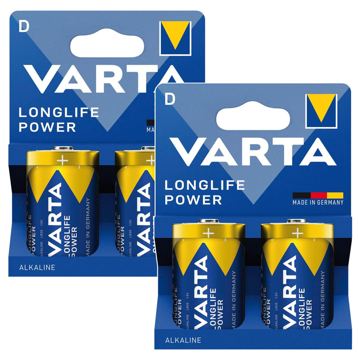 4x R-20 R20 D 1,5 V alkalne baterije – dugotrajna snaga tvrtke Varta