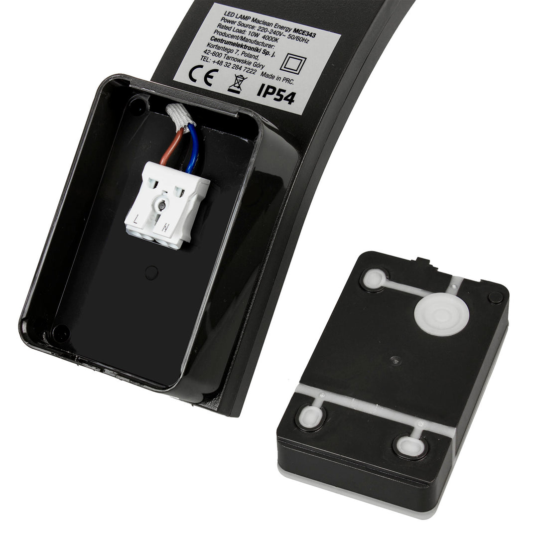 Maclean LED svjetlo za fasadu, 800 lm, IP54, 10 W, prirodno bijela (4000 K), crna, MCE343 B, 2 komada