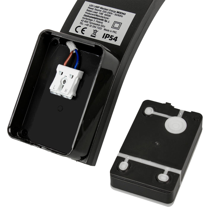Maclean LED svjetlo za fasadu, 800 lm, IP54, 10 W, prirodno bijela (4000 K), crna, MCE343 B, 2 komada