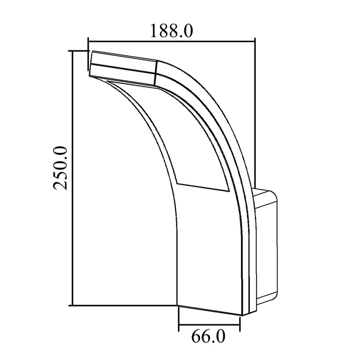 Maclean LED svjetlo za fasadu, 800 lm, IP54, 10 W, prirodno bijela (4000 K), crna, MCE343 B, 2 komada