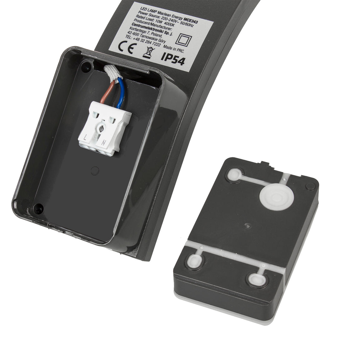Maclean LED svjetlo za fasadu, 800 lm, 10 W, prirodno bijelo svjetlo (4000 K), sivo, MCE343 GR, 2 komada