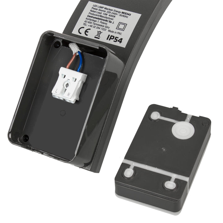 Maclean LED svjetlo za fasadu, 800 lm, 10 W, prirodno bijelo svjetlo (4000 K), sivo, MCE343 GR, 2 komada