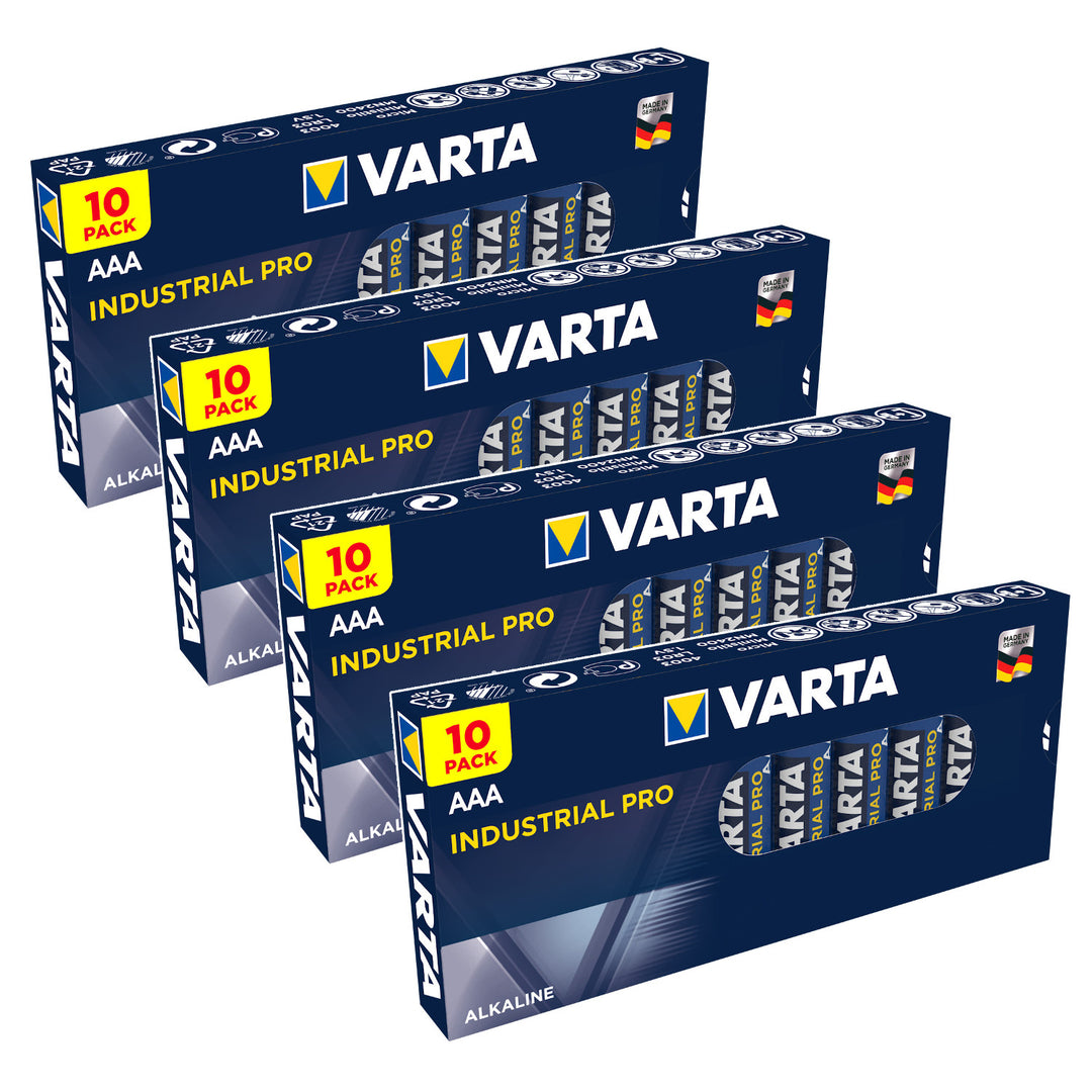 40x Varta Industrial 4003 R-03 LR03 AAA alkalne baterije