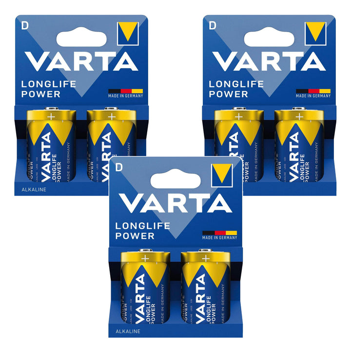 6x R-20 R20 D 1,5 V alkalne baterije – dugotrajna snaga Varta