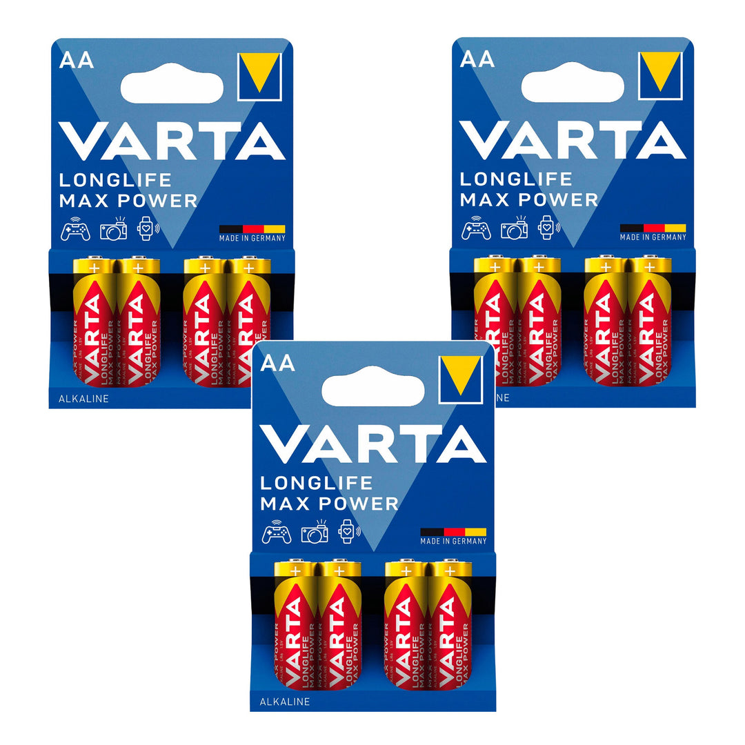 12x R-06 R06 AA alkalnih baterija 1,5 V – Varta Longlife Max Power