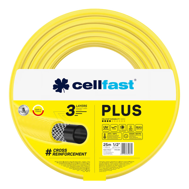 Cellfast Aluplus kolica za crijevo 1/2" 60 m + Cellfast Plus vrtno crijevo 1/2" 25 m