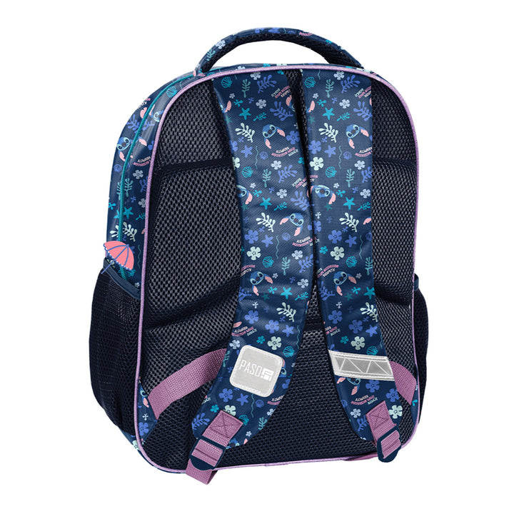 Stitch Paso školski set, ruksak s dva pretinca, reflektirajući detalji i ojačana leđa, olovkaš (prazan) s petljama za olovke, vrećica za cipele koja se može nositi na leđima, DS26XX