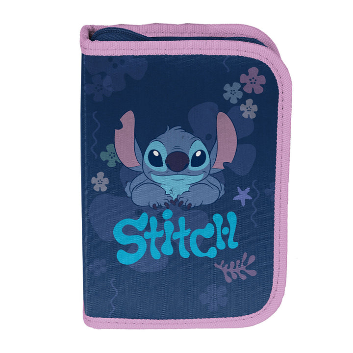 Stitch Paso školski set, ruksak s dva pretinca, reflektirajući detalji i ojačana leđa, olovkaš (prazan) s petljama za olovke, vrećica za cipele koja se može nositi na leđima, DS26XX