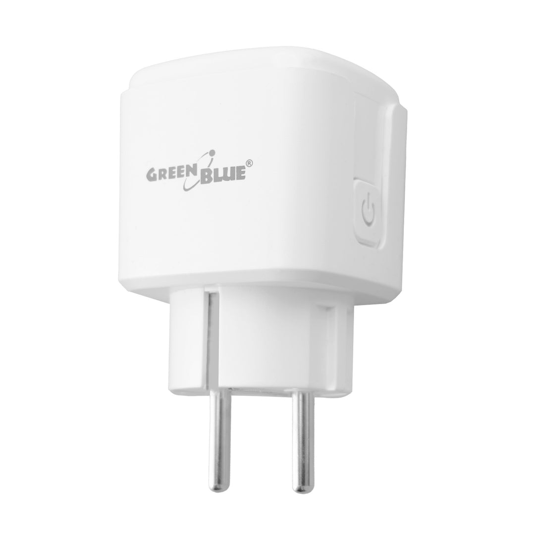 GreenBlue daljinski upravljana WiFi utičnica, Android/iOS/Alexa/Google Home, tajmer, mjerač snage, max. 16 A/3840 W, GB735 W, 2 komada