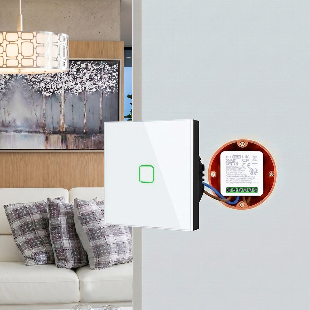 GreenBlue ugradbeni WiFi relej, Android/iOS/Alexa/Google Home, 100–240 V AC, 50/60 Hz, max. 16 A, za LED diode snage 150 W, GB739, 4 komada