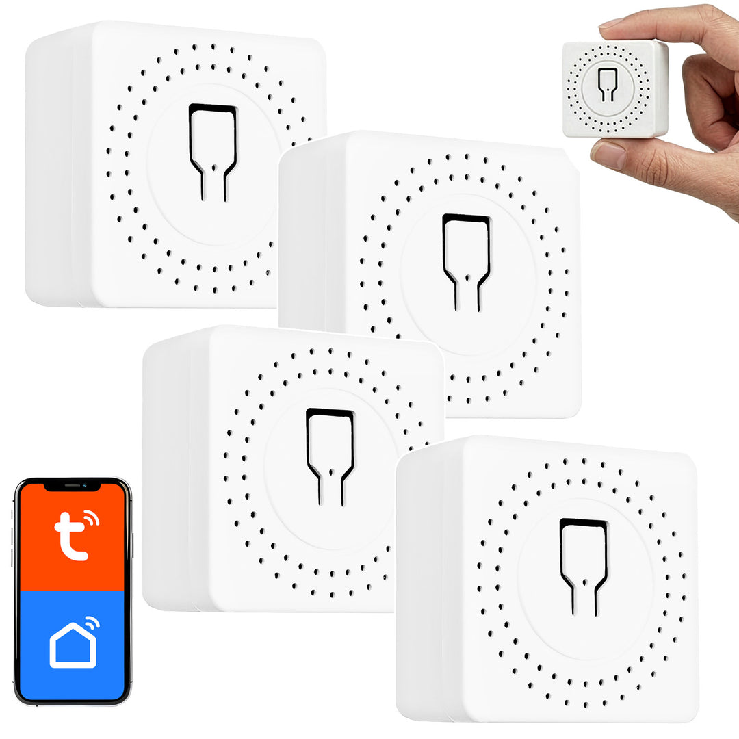 GreenBlue ugradbeni WiFi relej, Android/iOS/Alexa/Google Home, 100–240 V AC, 50/60 Hz, max. 16 A, za LED diode snage 150 W, GB739, 4 komada