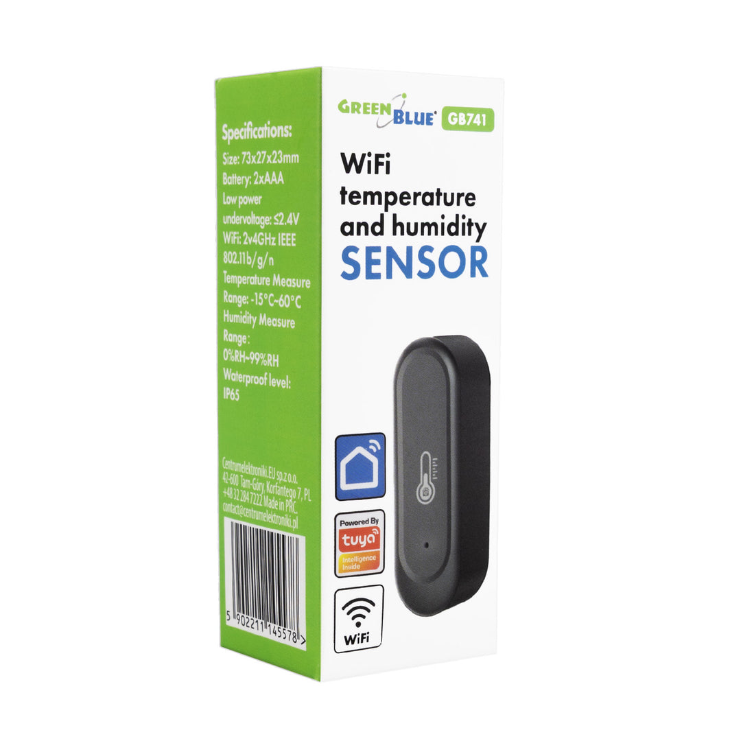 GreenBlue Outdoor WiFi senzor temperature i vlažnosti, Android/iOS, 3,0 V DC, LR03x2, IP65, GB741, 2 komada