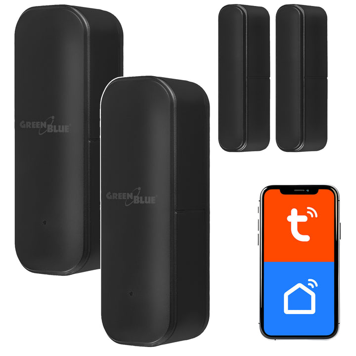GreenBlue bežični senzor sa žilicom / WiFi senzor za vrata i prozore, Android/iOS, 3,0 V DC, LR03x2, GB479 B, 2 seta