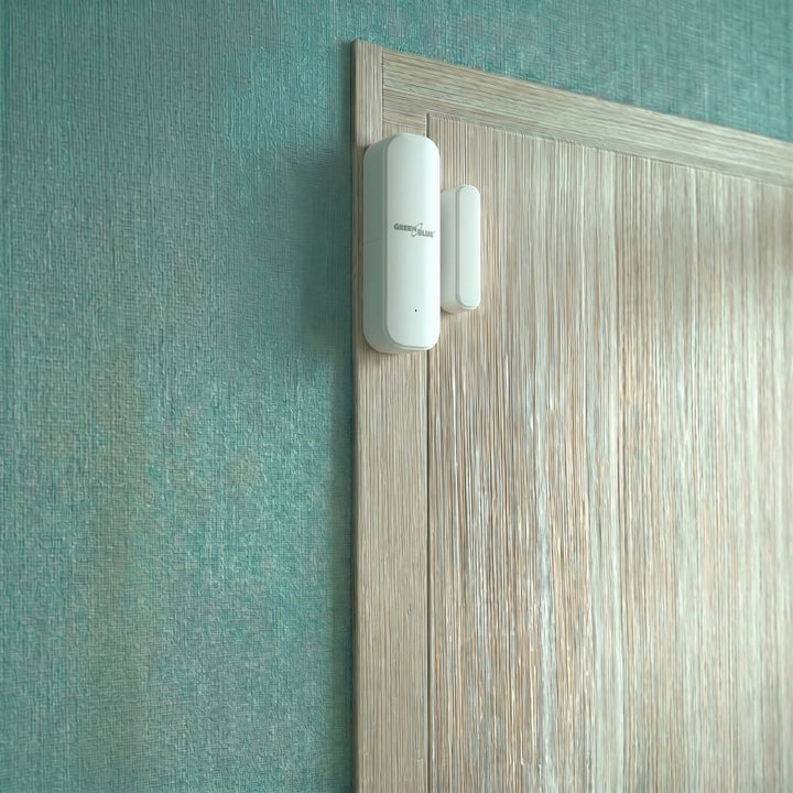 GreenBlue bežični senzor sa žičanom jezgrom / WiFi senzor za vrata i prozore, Android/iOS, 3,0 V DC, LR03x2, GB479 W, 2 seta