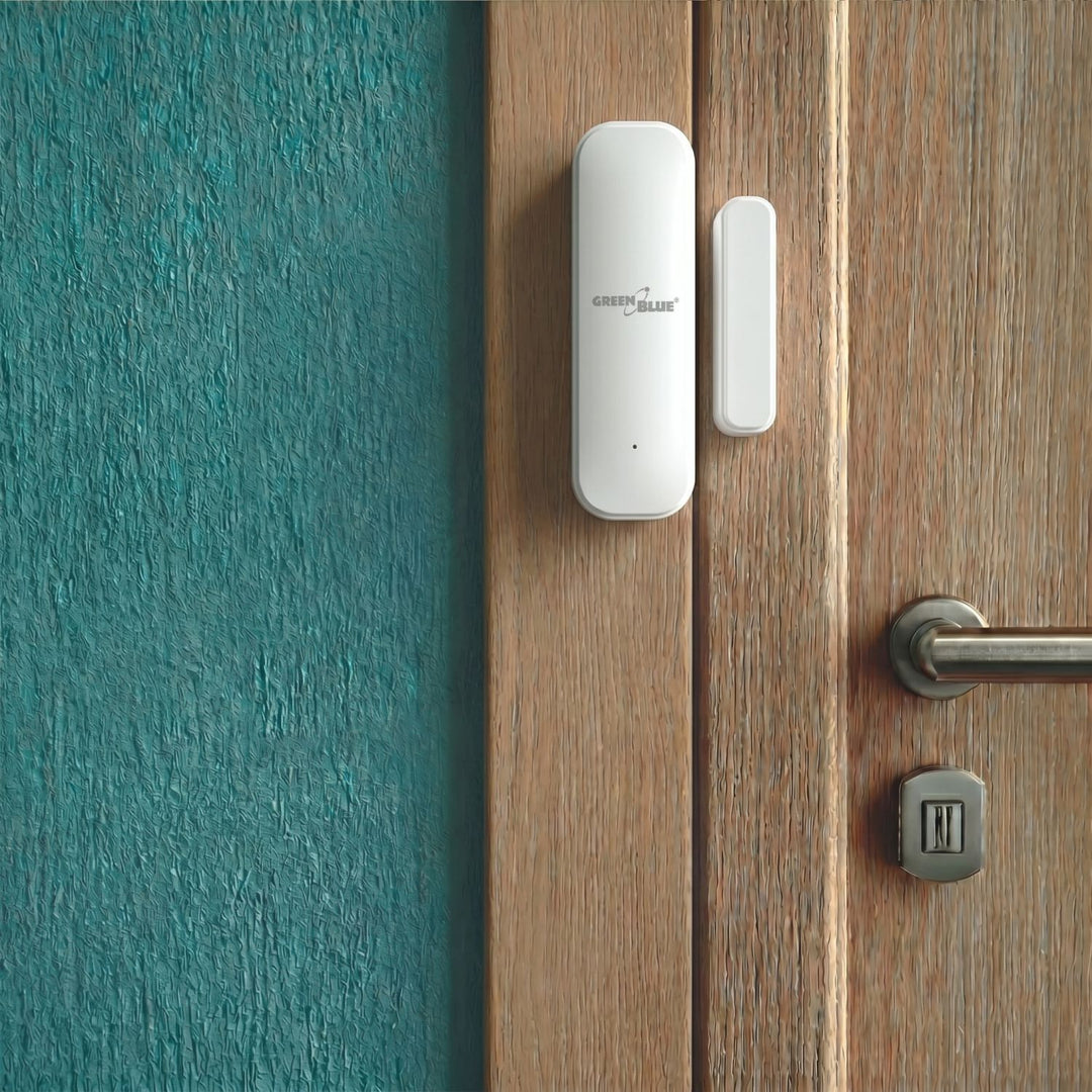 GreenBlue bežični senzor sa žičanom jezgrom / WiFi senzor za vrata i prozore, Android/iOS, 3,0 V DC, LR03x2, GB479 W, 2 seta