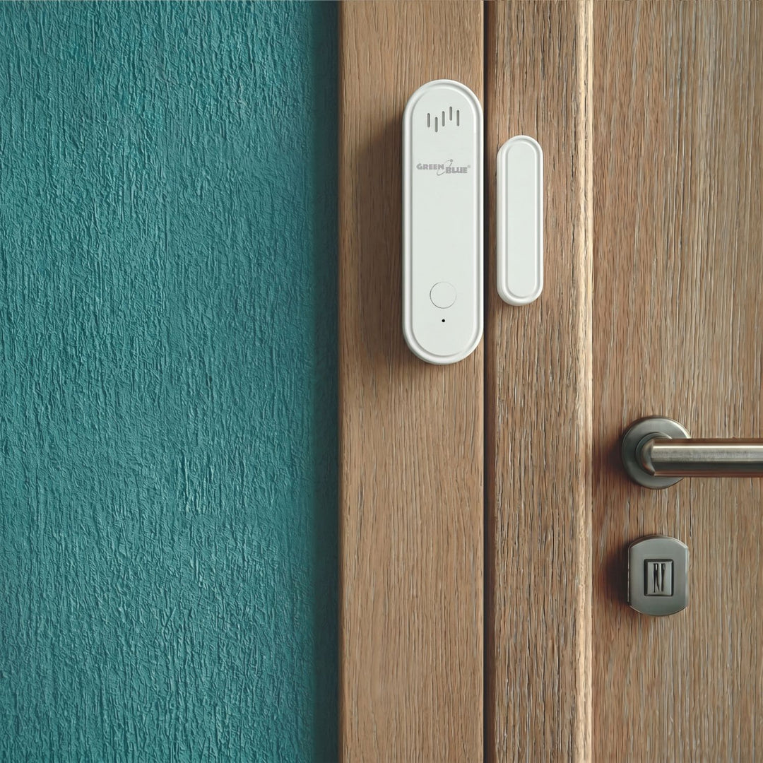 GreenBlue bežični senzor sa žičanom jezgrom / WiFi senzor za vrata i prozore, Android/iOS, 3,0 V DC, LR03x2, s alarmom, GB478, 2 seta