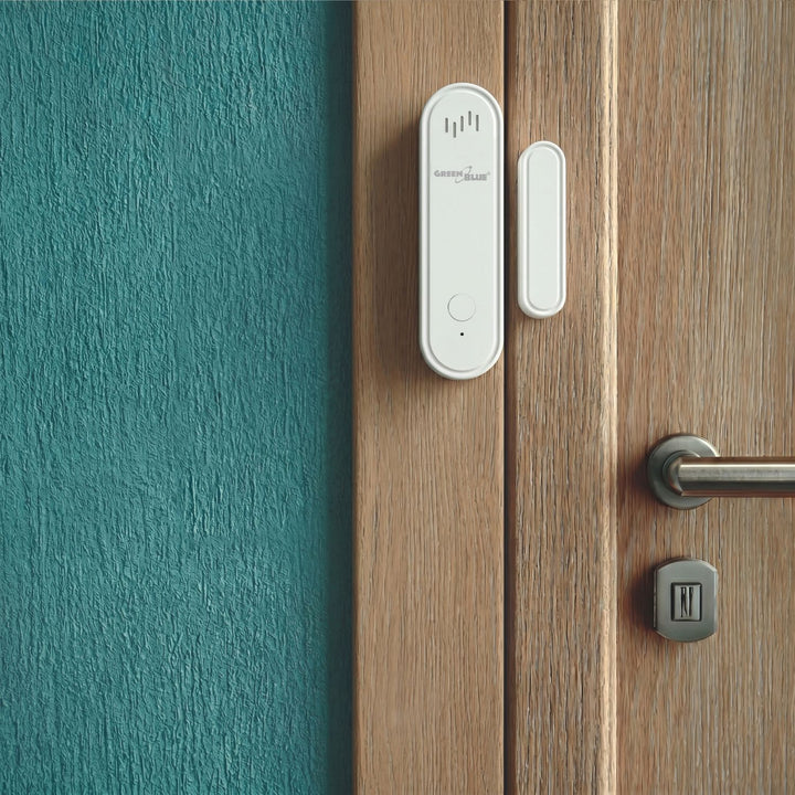 GreenBlue bežični senzor sa žičanom jezgrom / WiFi senzor za vrata i prozore, Android/iOS, 3,0 V DC, LR03x2, s alarmom, GB478, 2 seta