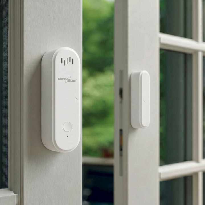 GreenBlue bežični senzor sa žičanom jezgrom / WiFi senzor za vrata i prozore, Android/iOS, 3,0 V DC, LR03x2, s alarmom, GB478, 2 seta