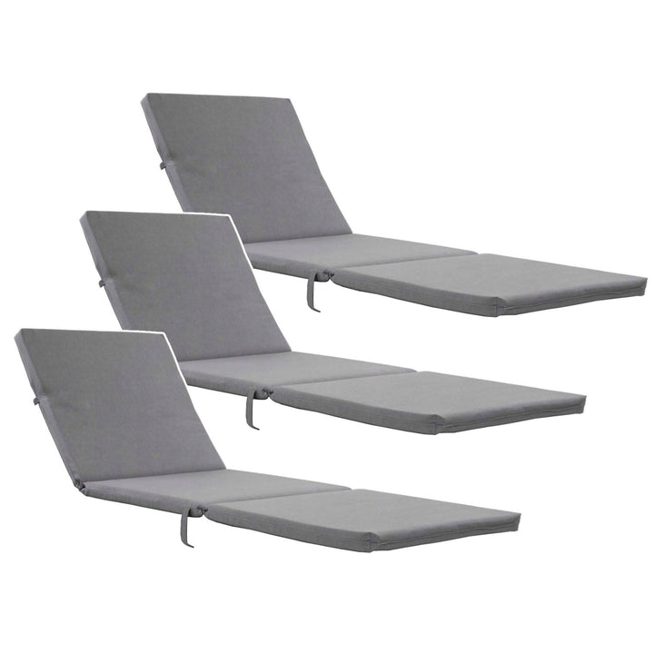 Jastuk za ležaljku Daytona, sivi, tkanina Melange S-550, dimenzija 192x64 cm, pričvršćen elastičnom trakom, vodootporan, Melange S-23, 3 komada