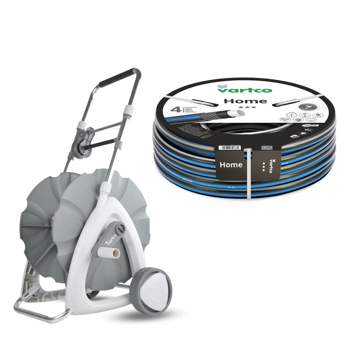 Vozica za vrtni crijevo + Vartco Home 1/2" 30 m vrtno crijevo, Agaplast