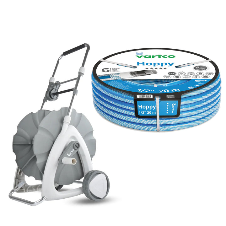 Vozica za vrtni crijevo + Vartco Hoppy 1/2" 20 m vrtno crijevo tvrtke Agaplast