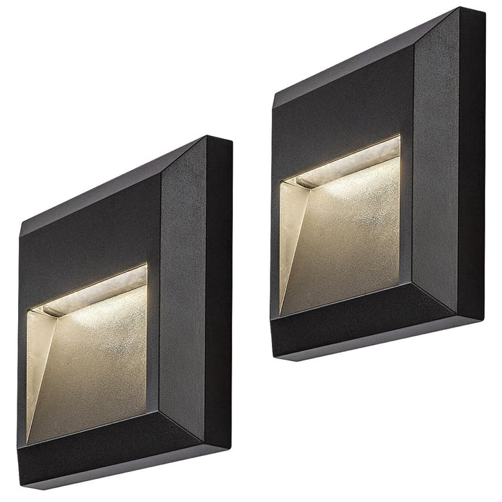 Rabalux zidna vanjska LED lampa, 4 W, antracit, Trento, 2 komada