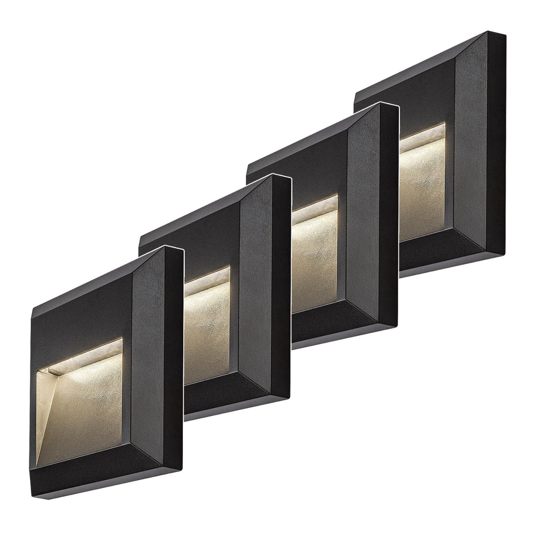 Rabalux zidna vanjska LED lampa, 4 W, antracit, Trento, 4 komada