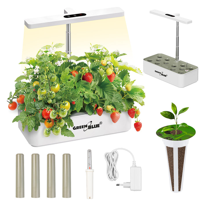 GreenBlue pametni sustav za uzgoj biljaka u zatvorenom prostoru, SMART lonac, zapremina 4 L, 220–240 V AC 50/60 Hz 0,4 A GB133 + set dodataka
