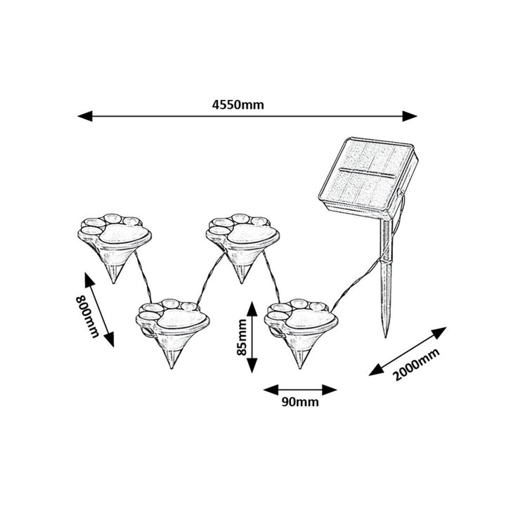 Rabalux solarne svjetiljke, 2 seta, LED, IP44, 600 mAh baterija, Wigry