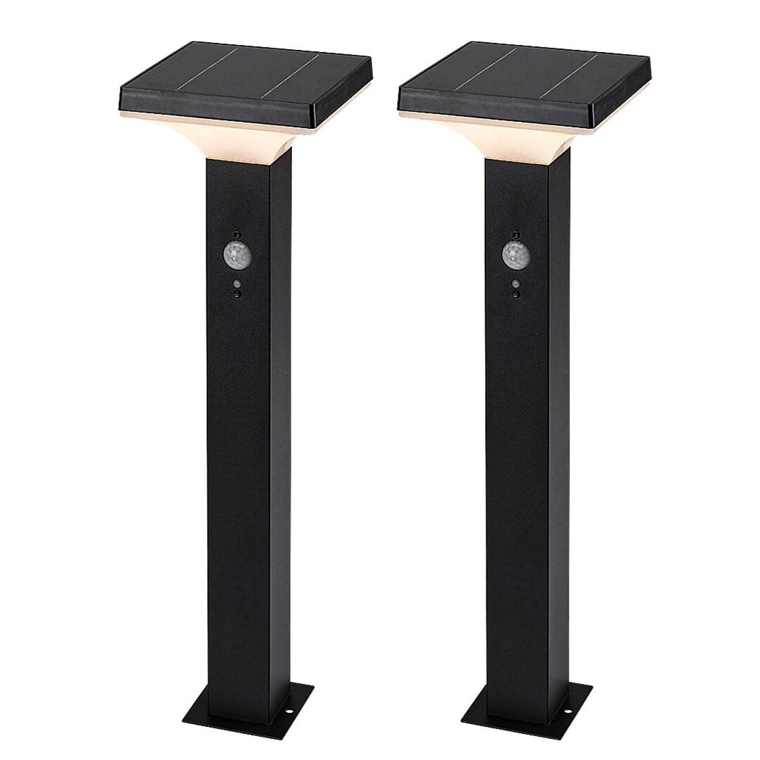 Rabalux vanjska podna lampa na solarni pogon, 4 W LED, IP44, crna, Geleen, 2 komada
