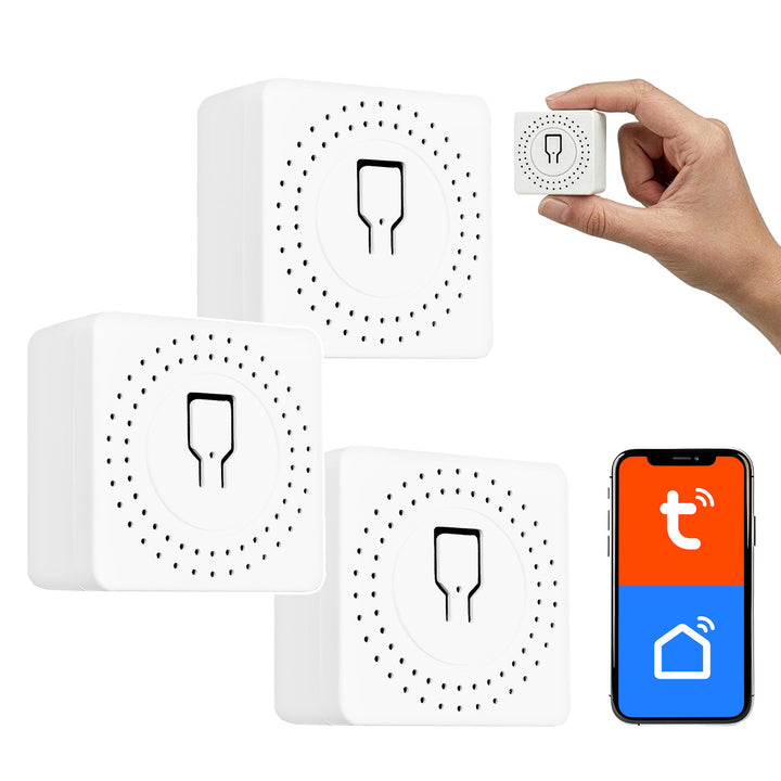 GreenBlue ugradbeni WiFi relej, Android/iOS/Alexa/Google Home, 100–240 V AC, 50/60 Hz, max. 16 A, za LED diode snage 150 W, GB739, 3 komada
