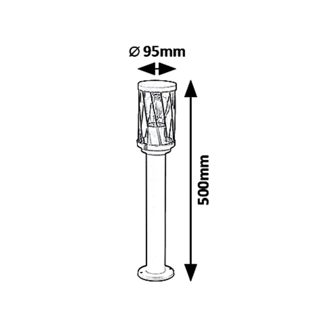 Rabalux Budapest podna lampa za vrt, IP44, smeđa, grla E27, max 40W, 8889