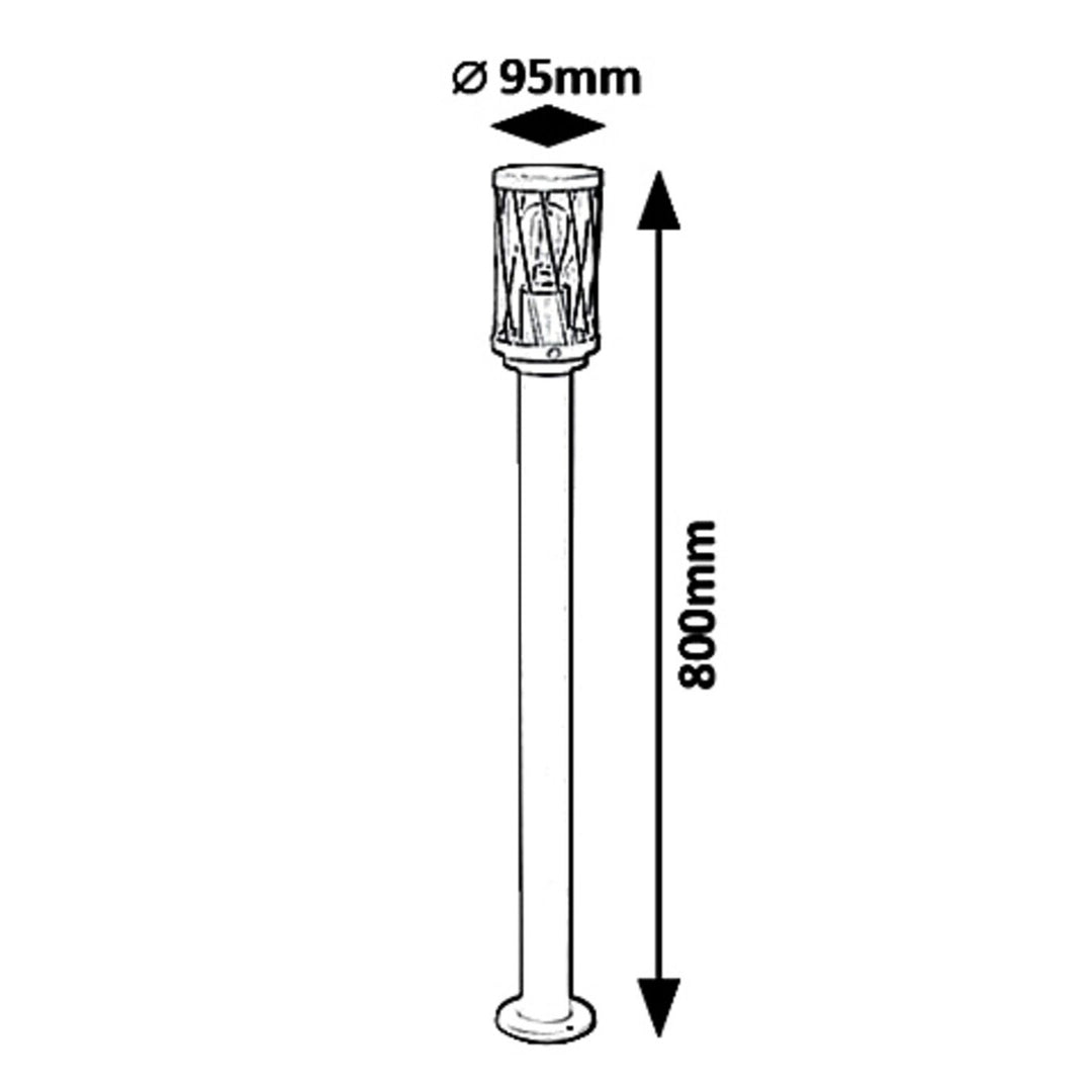 Rabalux Budapest podna lampa za vrt, IP44, smeđa, grla E27, max 40W, 8890