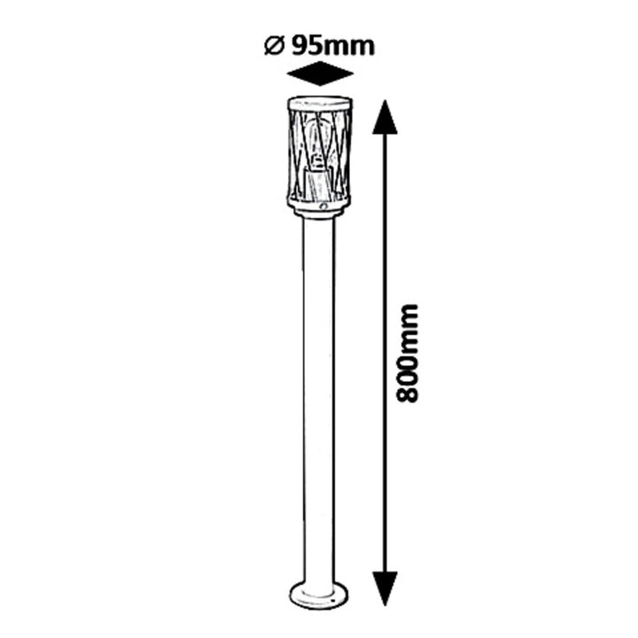 Rabalux Budapest podna lampa za vrt, IP44, smeđa, grla E27, max 40W, 8890