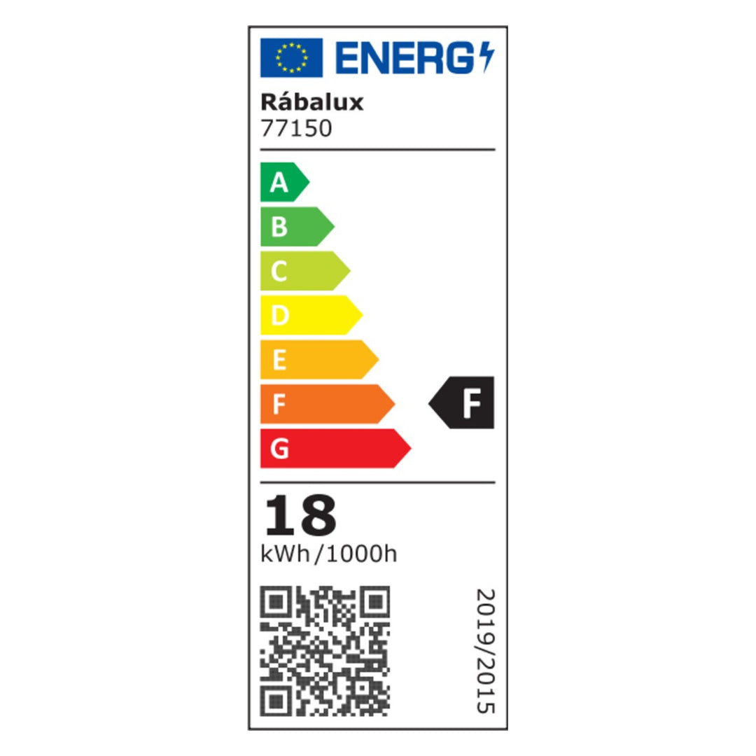 Rabalux Rapla2 LED lampa 18 W, crna, IP65, energetska učinkovitost razred F, podešavanje boje svjetla: 2700, 4000, 6500 K, 77150