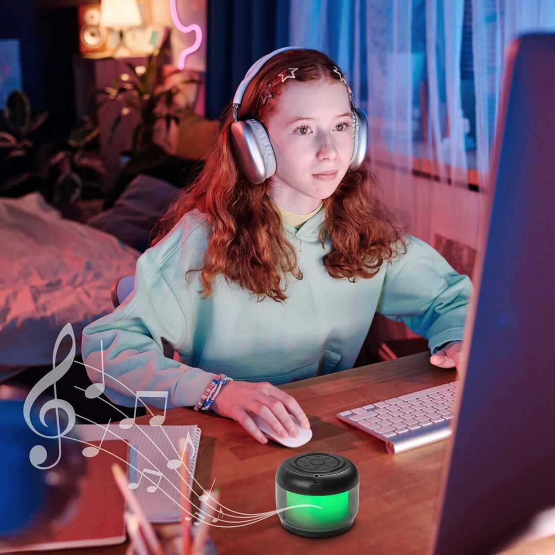 Rabalux Radelia stolna lampa, Bluetooth zvučnik, RGB, crna, IP20, punjiva baterija, 76110