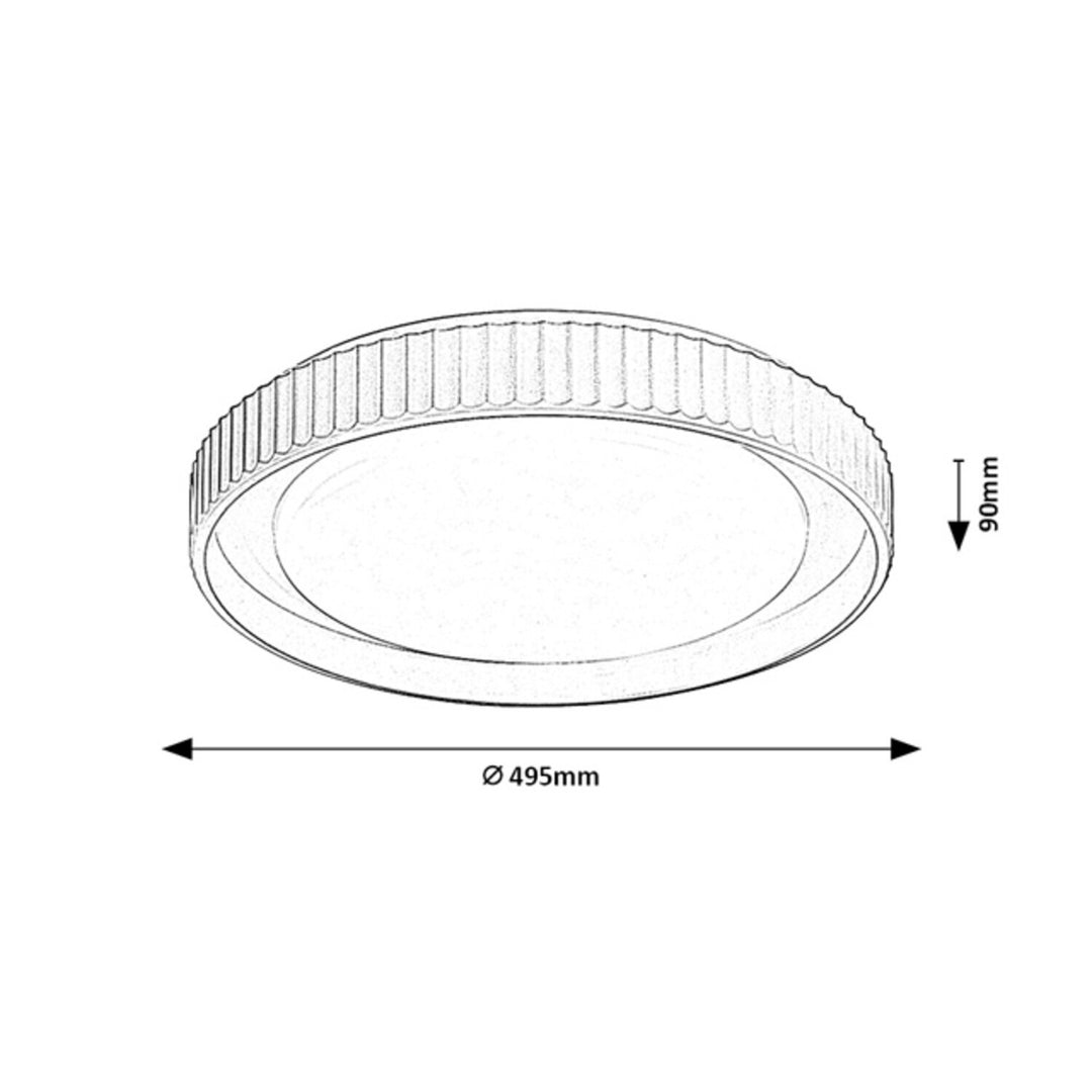 Pastello LED lampa 48 W IP20, sivo-bež, 3000–6500 K, funkcija pamćenja s daljinskim upravljačem, tajmer funkcija, efekt noćnog svjetla, 71345