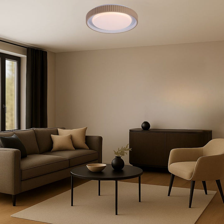 Pastello LED lampa 48 W IP20, sivo-bež, 3000–6500 K, funkcija pamćenja s daljinskim upravljačem, tajmer funkcija, efekt noćnog svjetla, 71345