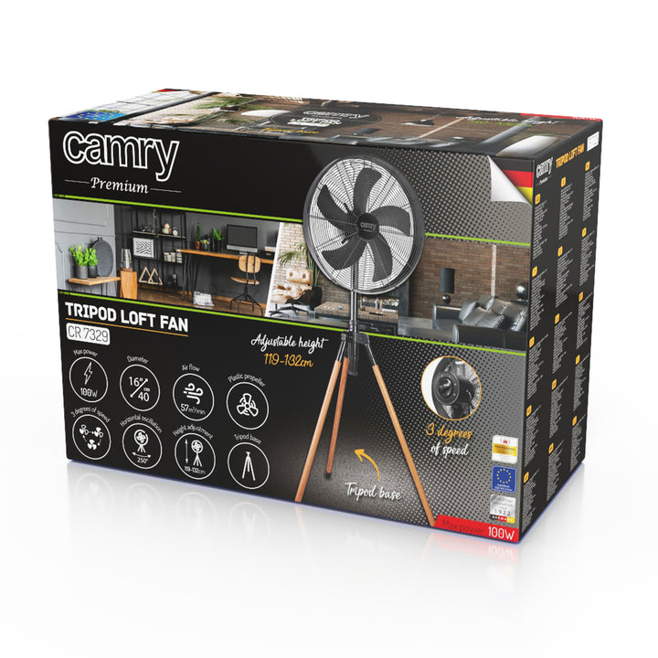 Loft ventilator na postolju 40 cm / 16", visina 119–132 cm, CR 7329, Camry