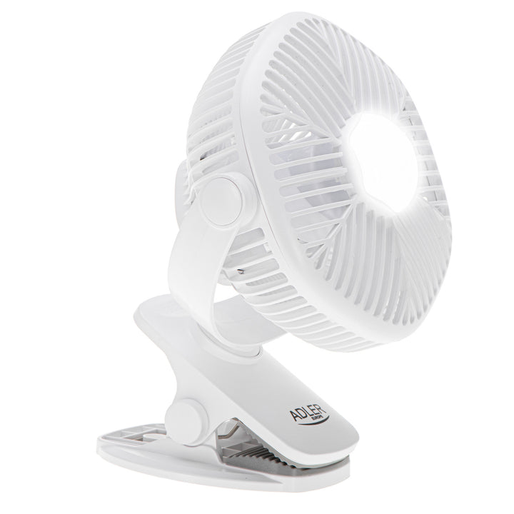 5"/12,7 cm ventilator na baterije s kopčom – USB / LED, AD 7335, Adler