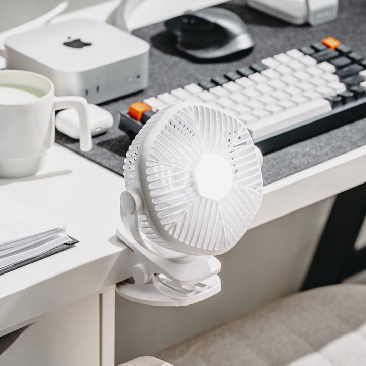 5"/12,7 cm ventilator na baterije s kopčom – USB / LED, AD 7335, Adler
