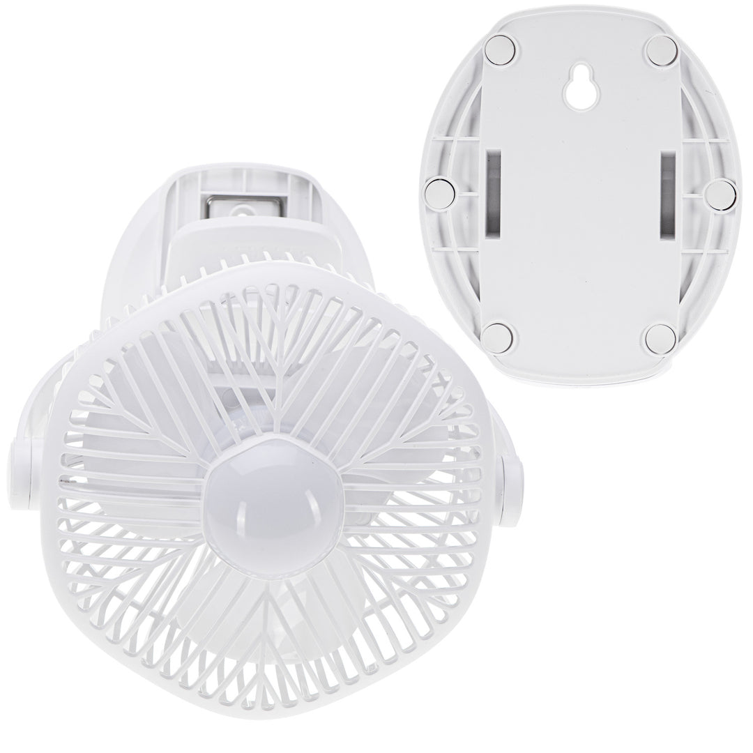 5"/12,7 cm ventilator na baterije s kopčom – USB / LED, AD 7335, Adler