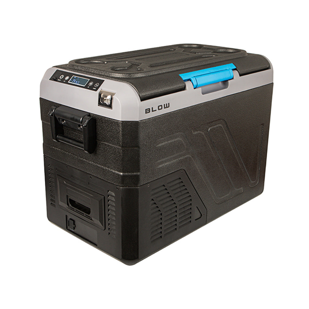 Kompresorom napajana rashladna kutija za automobil, zapremina 35 litara, kontrolna ploča s dodirnim zaslonom, 12 V, 24 V i 230 V, USB-C utičnica, 44-208