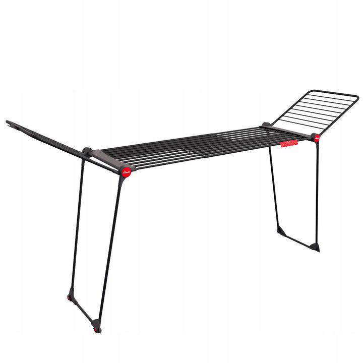 Vileda Infinity Flex Ultimate sušilica za rublje, crna, do 30 m prostora za sušenje, produživa, podignuti okvir, kuke za rublje, ugrađeni kotačići, 179620