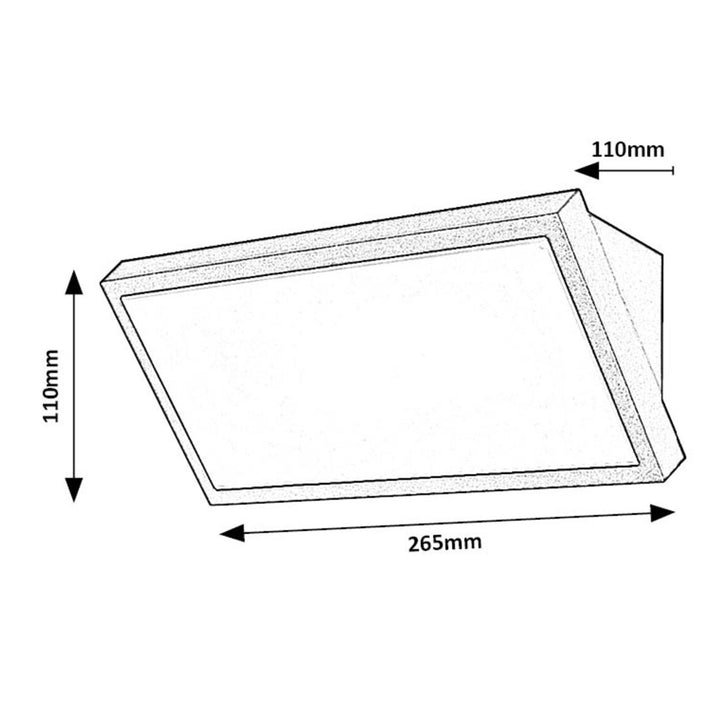 Rabalux Rapla2 LED lampa 18 W, crna, IP65, energetska učinkovitost razreda F, podešavanje boje svjetla: 2700, 4000, 6500 K, 77150, 2 komada