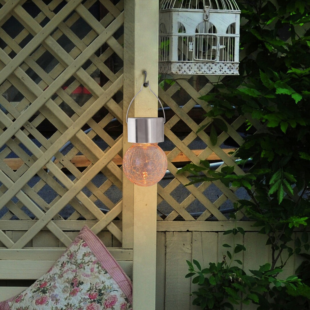 Rabalux Yola solarna lampa, 1 lm, IP44, satenski krom finiš, 0,06 W LED, 7850, 2 komada